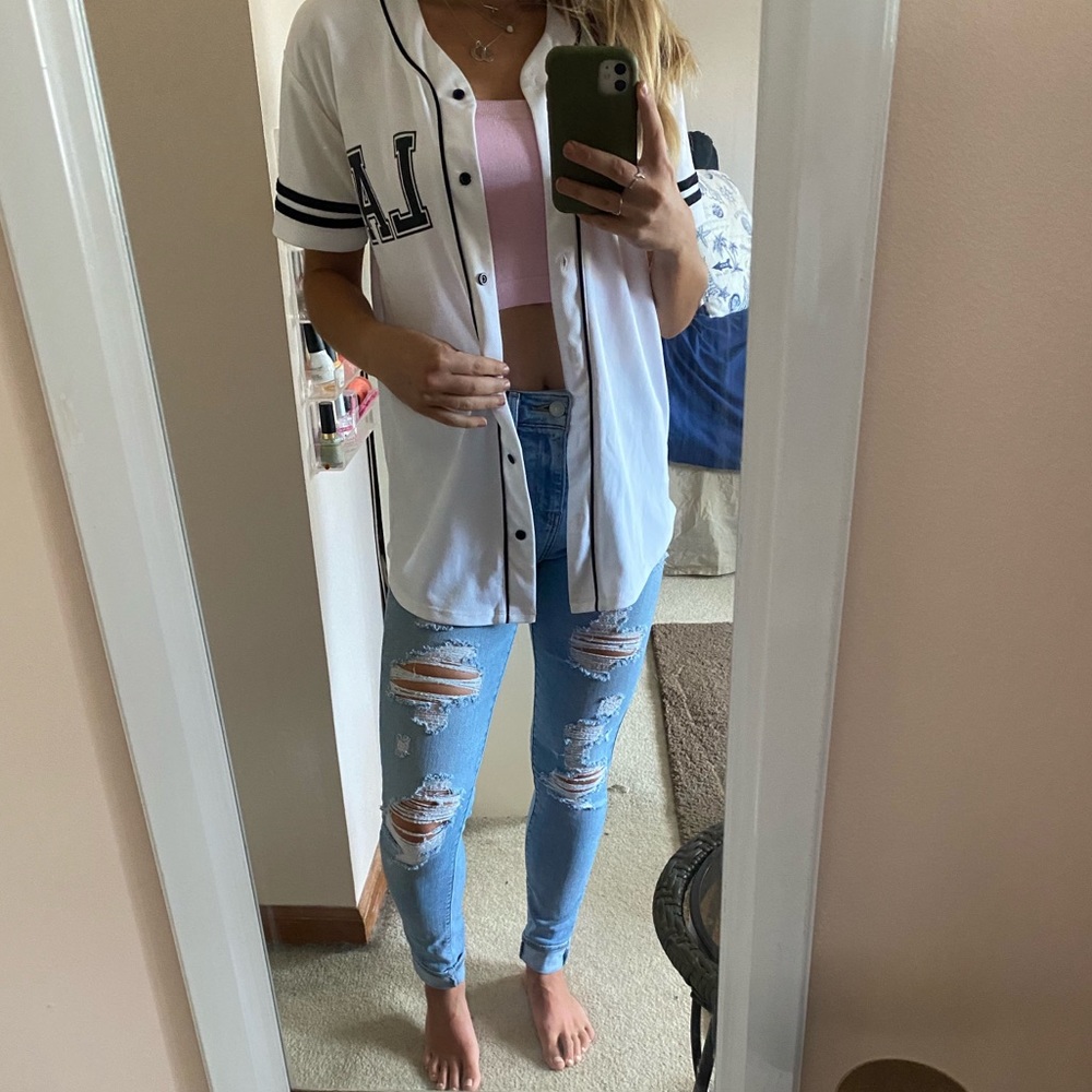 FLIRTITUDE NY/LA baseball top
